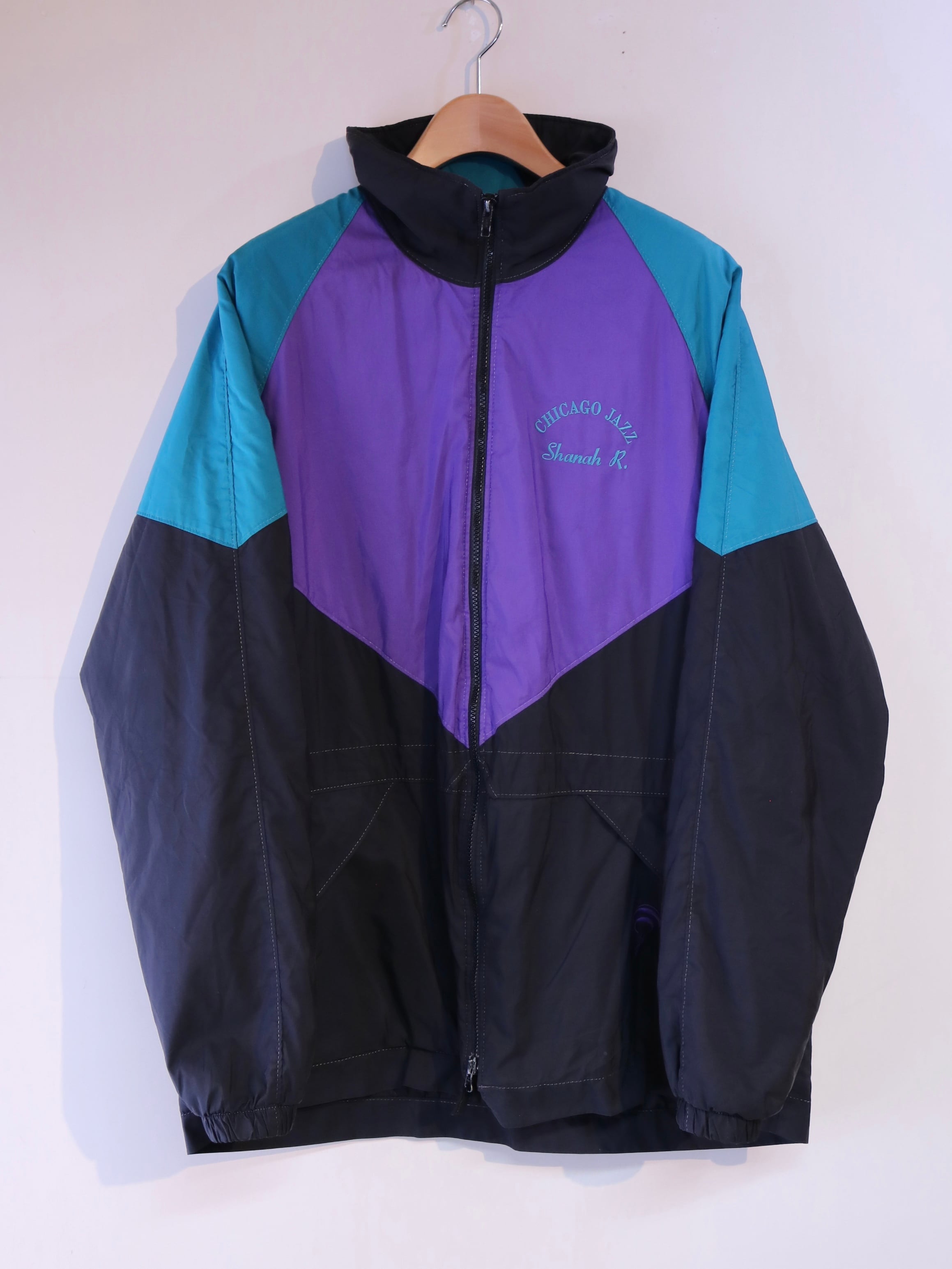 古着】JAMMIN QUILTED NYLON JACKET Purple/Green/Black Size L | NEO