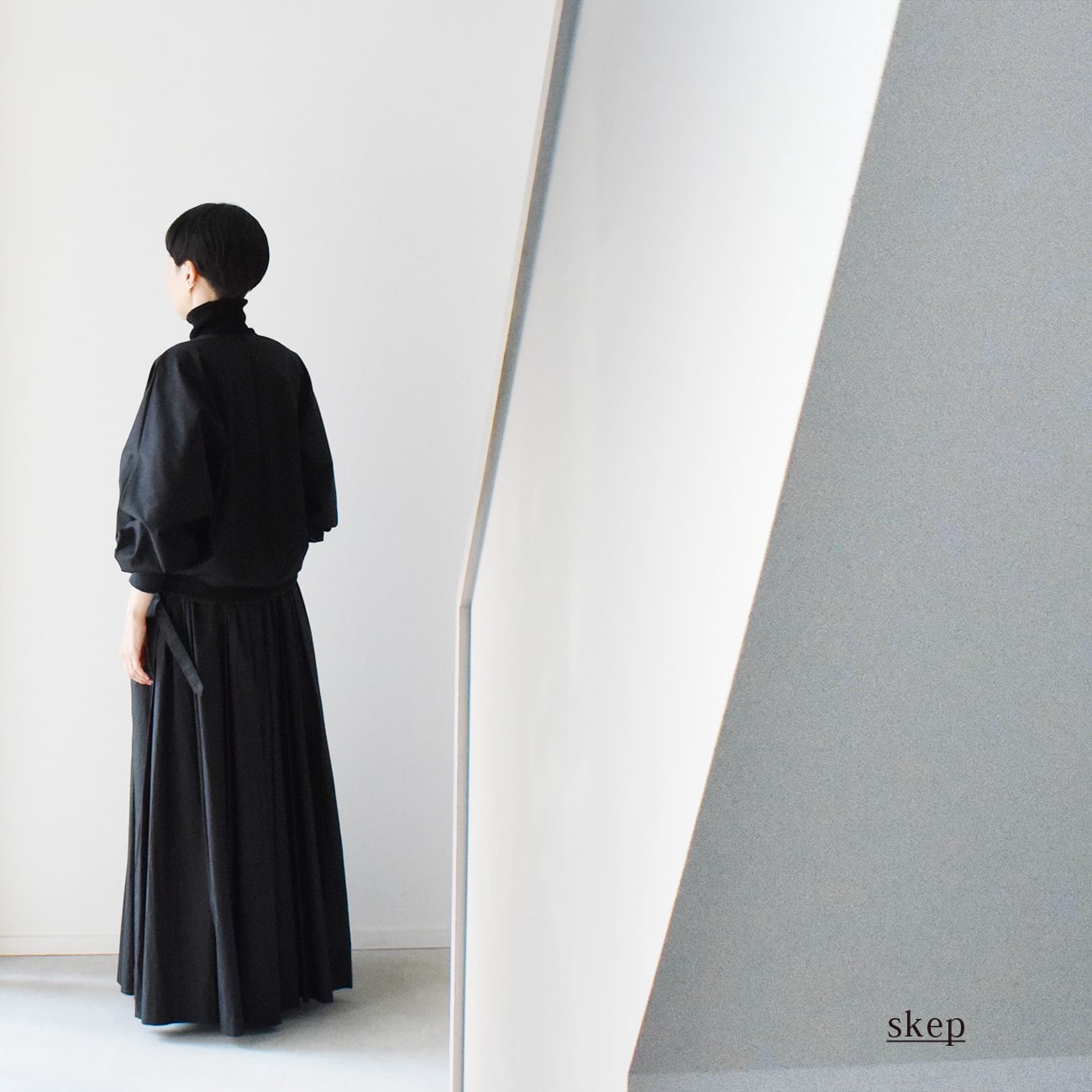 変形ショートブルゾン：黒［JK13BZBK］ | skep-online shop