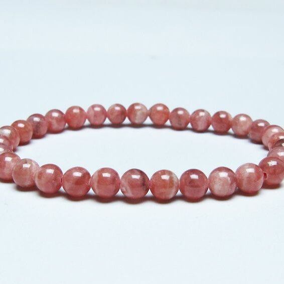 インカローズ ブレスレット 6mm ロードクロサイト ブレス 一点物 メール便可 [M便 1/10] 111-46548