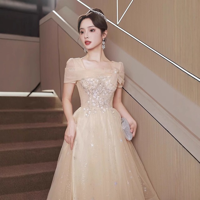 【パーティードレス】大きいサイズ 小さいサイズ パーティードレス かっこいい 結婚式 お呼ばれドレス 結婚式のお呼ばれ ワンピース エレガント シンプル ミモレ ロング ワンピース 20代 30代 40代 成人式 同窓会 卒業式 入学式 卒園式 入園式 謝恩会 袖あり 体型カバー フォーマルドレス 結婚式フォーマル お呼ばれ 二次会  フォーマルワンピース おしゃれ シャンパン XS S M L XL 2XL 3XL