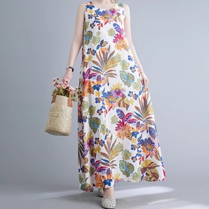 レディース スカート ワンピース プルオーバー ドレス ロングスカート ロング 袖なし ノースリーブ ラウンドネック ワイド ポケット 薄手 かわいい 大人可愛い きれいめ シンプル カジュアル 上品 おしゃれ かっこいい レトロ アジアン こなれ感 ラフ ガーリー ルーズ 個性的 エレガント モダン 主役級 存在感 とろみ感 抜け感 ラブリー キュート ベーシック ロマンティック ナチュラル 花柄 フラワー 夏 デート お出かけ リゾート ビーチ 女子会 休日 バカンス コーデ 楽ちん モテ 清楚 ゆる