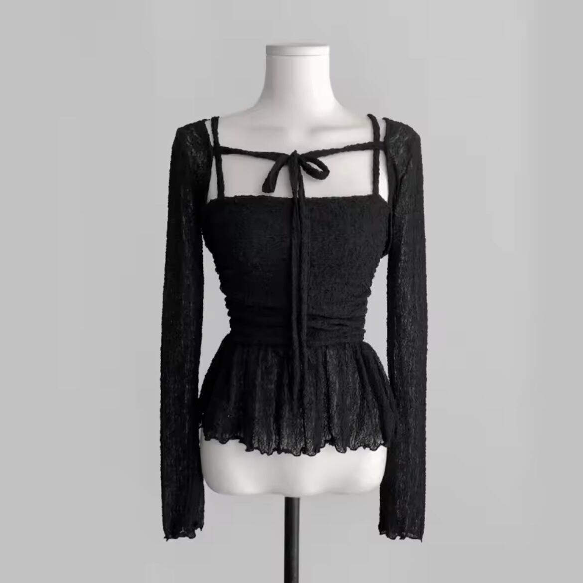 girly sheer cardigan camisole set