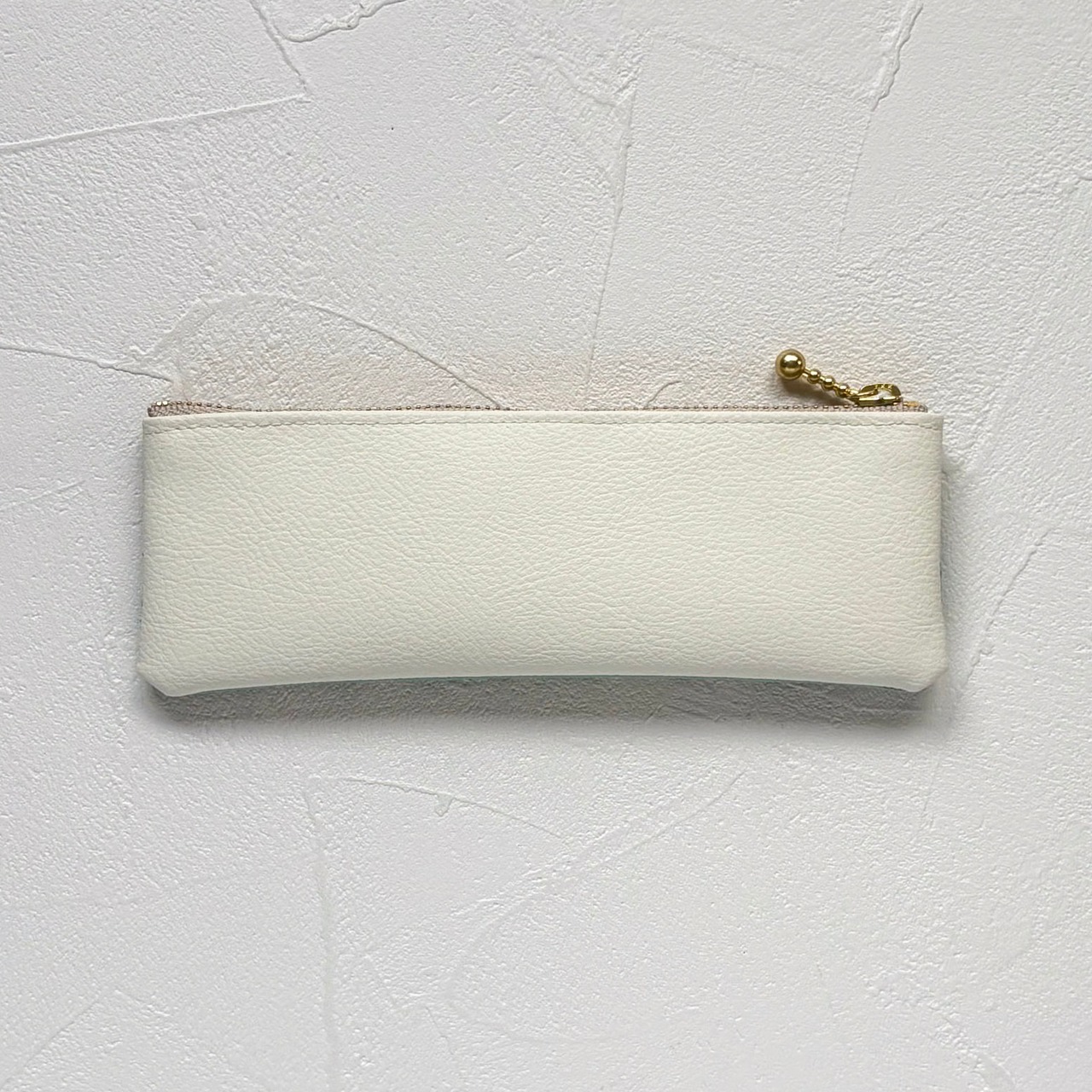 大人のためのインド刺繍リボン　スリムポーチ｜メガネポーチ / ペンケース｜CORAL