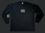 BIO  リフレクタープリント　9.1oz ヘビーウエイト　ロングスリーブ Tシャツ(BK)
