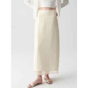 シアーレイヤードロングスカート T2070