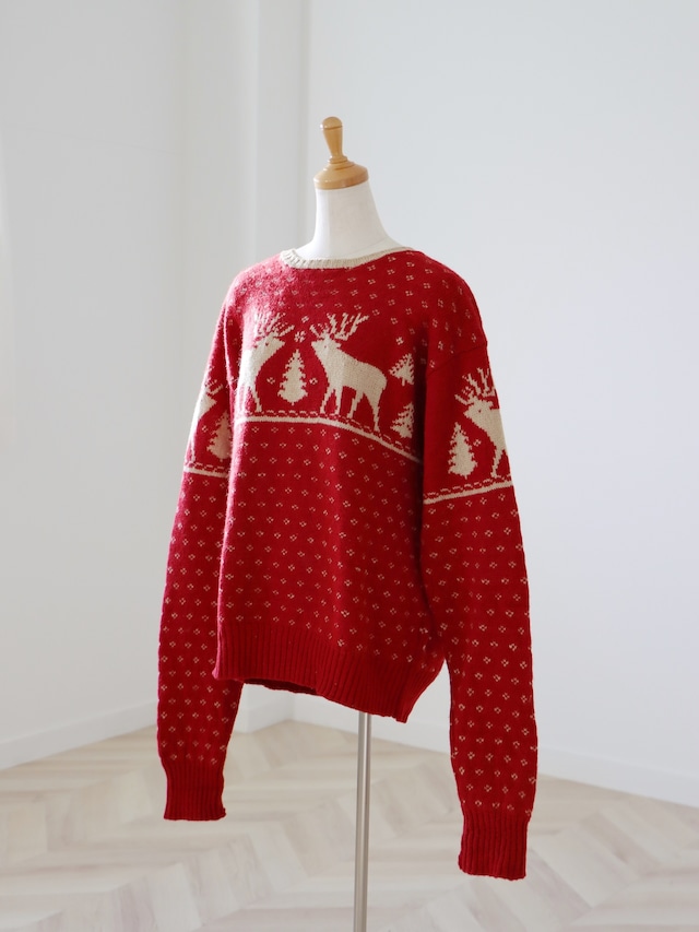 POLO Ralph Lauren reindeer nordic sweater ①