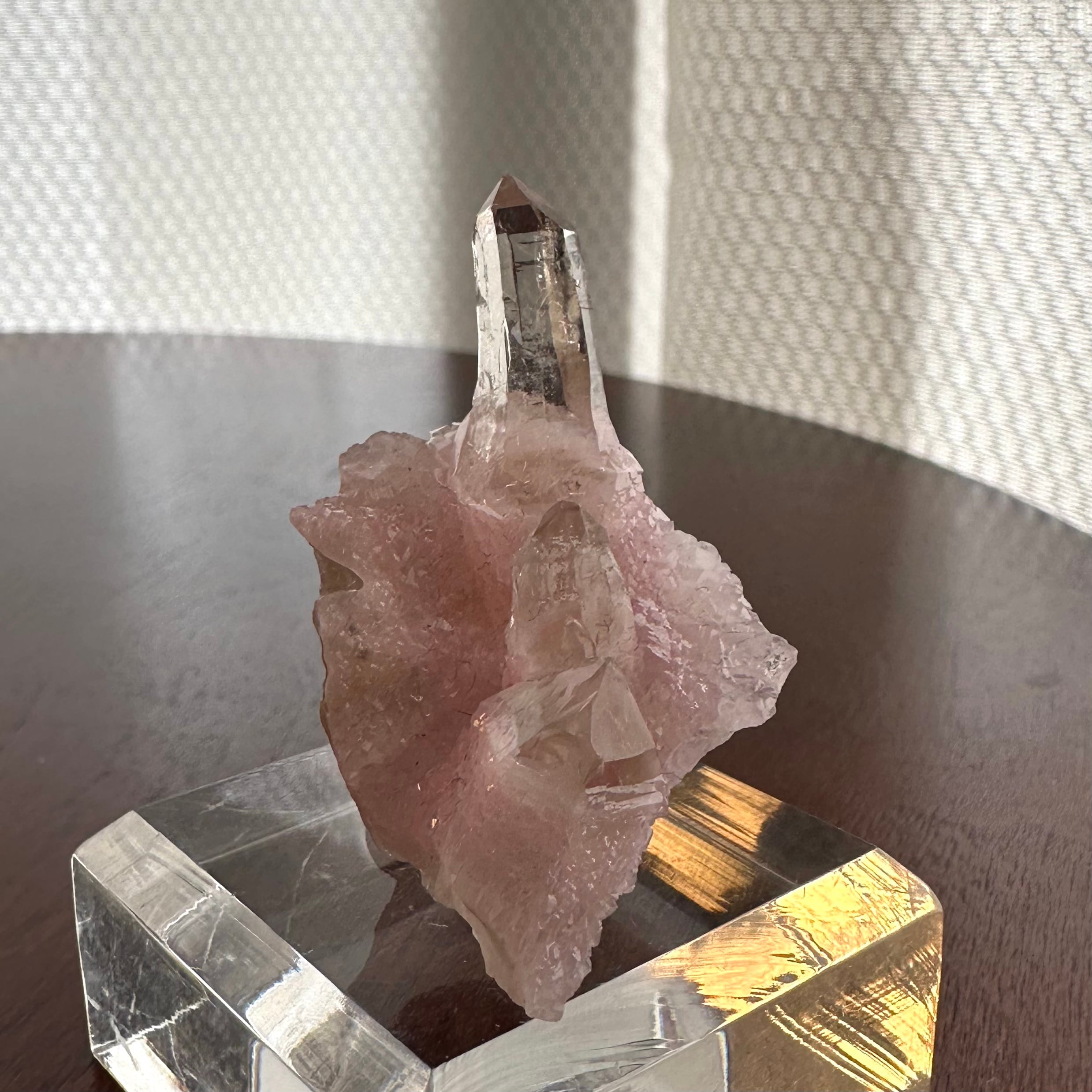 ローズクォーツ / スモーキークォーツ / マイカ【Smoky Quartz with