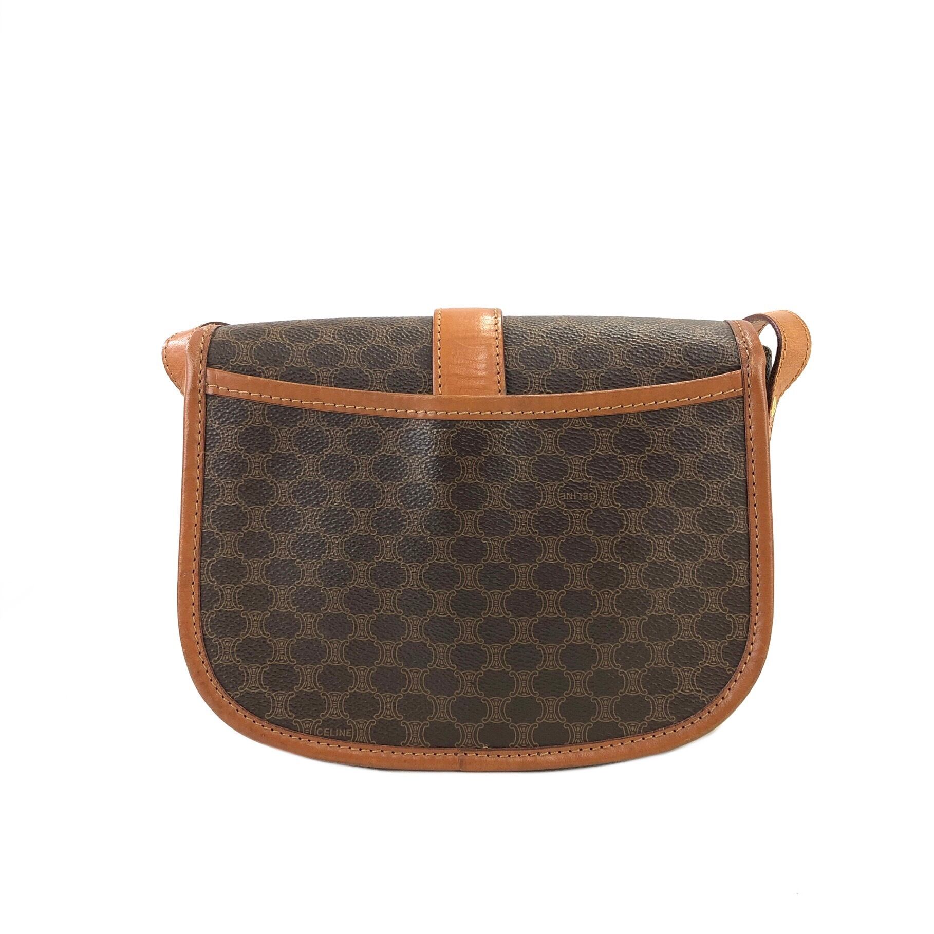 CELINE セリーヌ マカダム フロントベルト フラップ ショルダーバッグ