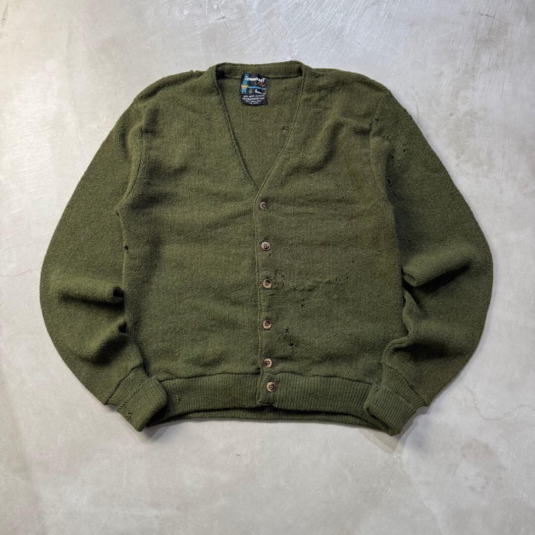 60-70s TOWN CRAFT ALPACA WOOL cardigan