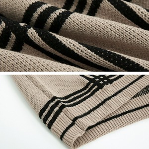 格子柄ニットカーディガン　MT0080370