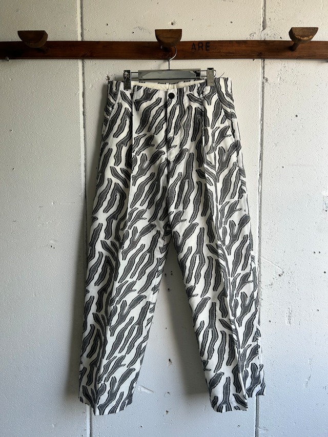 PONTI  zebra cut jacquard trousers