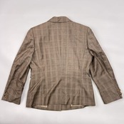 DAKS × Ermenegildo Zegna ダックス ゼニア チェック 背抜き テーラードジャケット 7AR/グレー系 レディース