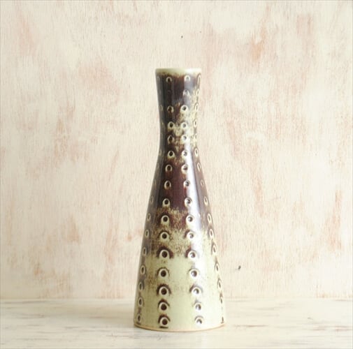 ドイツ製 ヴィンテージ Art Pottery 陶器の花瓶 花器 一輪挿し ミッド