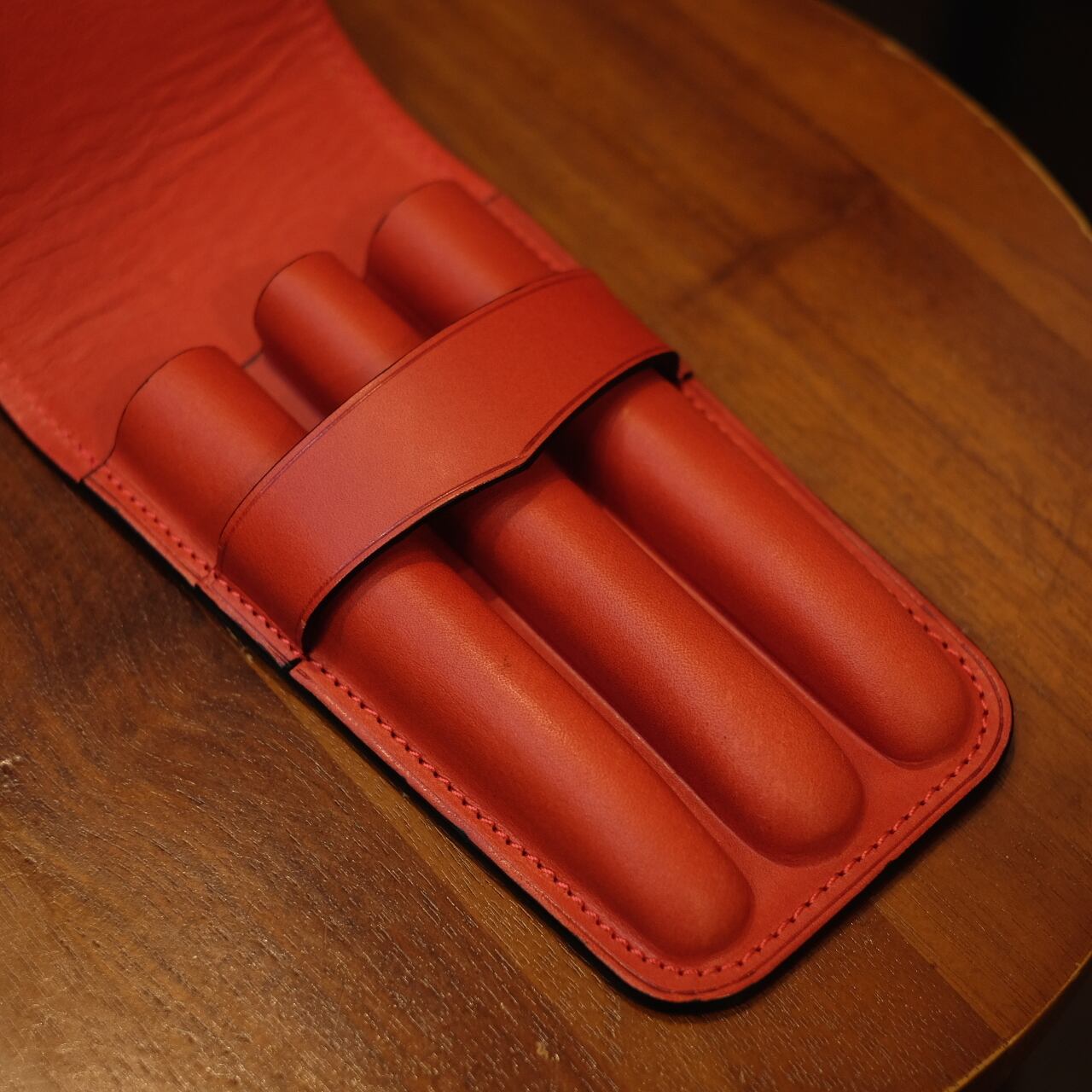 ル・ボナー 万年筆ケース】3本挿し ブッテーロ革 美品 ルボナー ペン