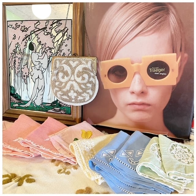 フランス ヴィンテージ ウォールミラー ミラーアート モダン ウッド