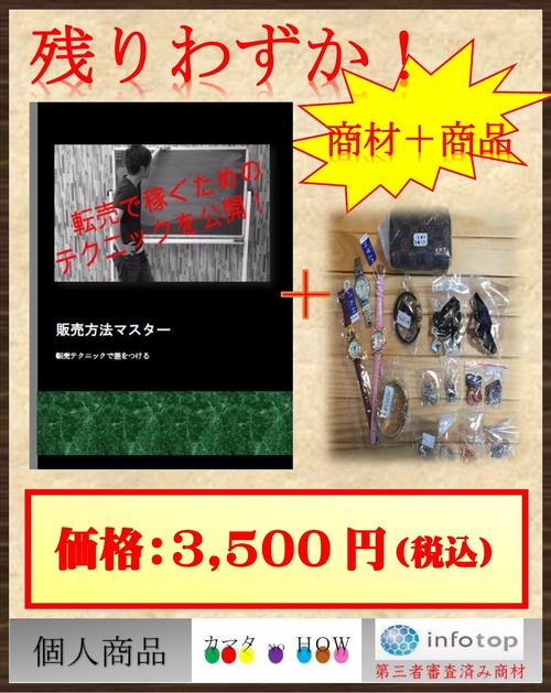 販売方法マスター＋「転売用商品（16点）」★残りわずか！★