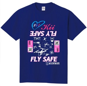 ＜送料無料＞ホリウチ製作所×FLY SAFEコラボTシャツ（青）