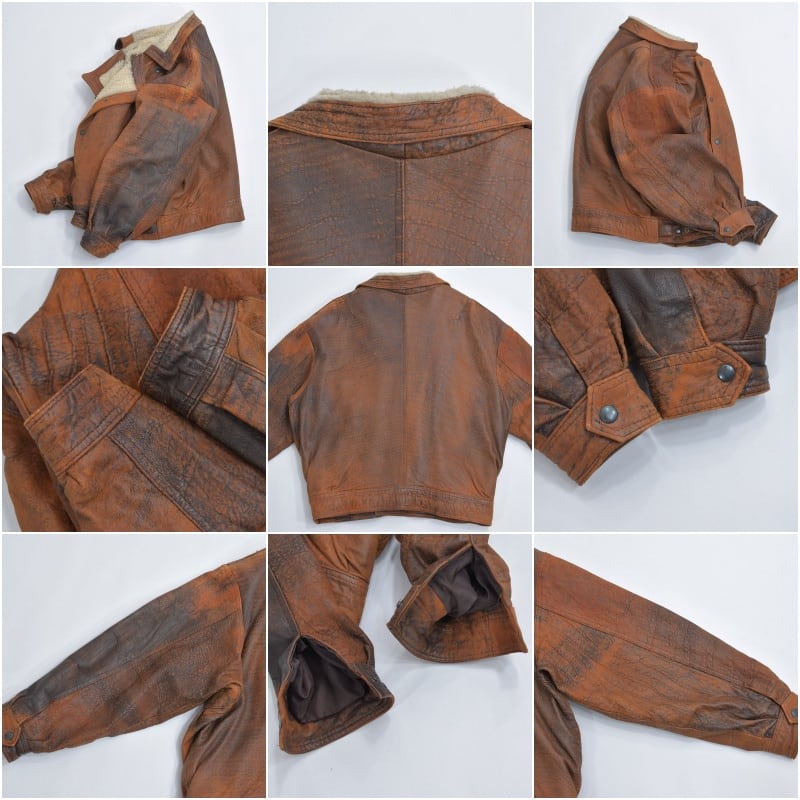 80～90s Aging design エイジング加工 変形ダブルブレスト ボア