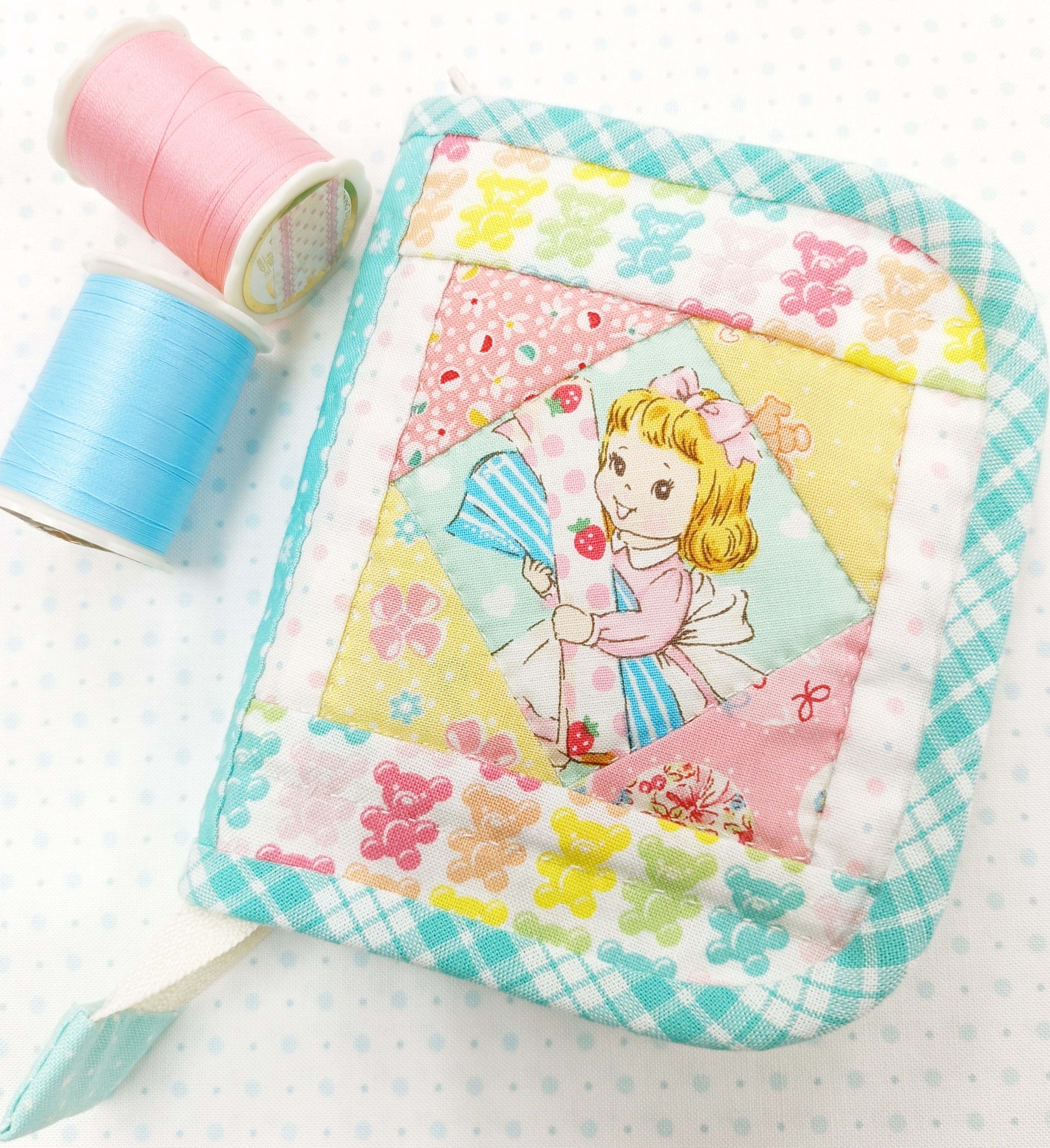 パッチワークキット）ミニスクラップバニティポーチ | Patchwork kit