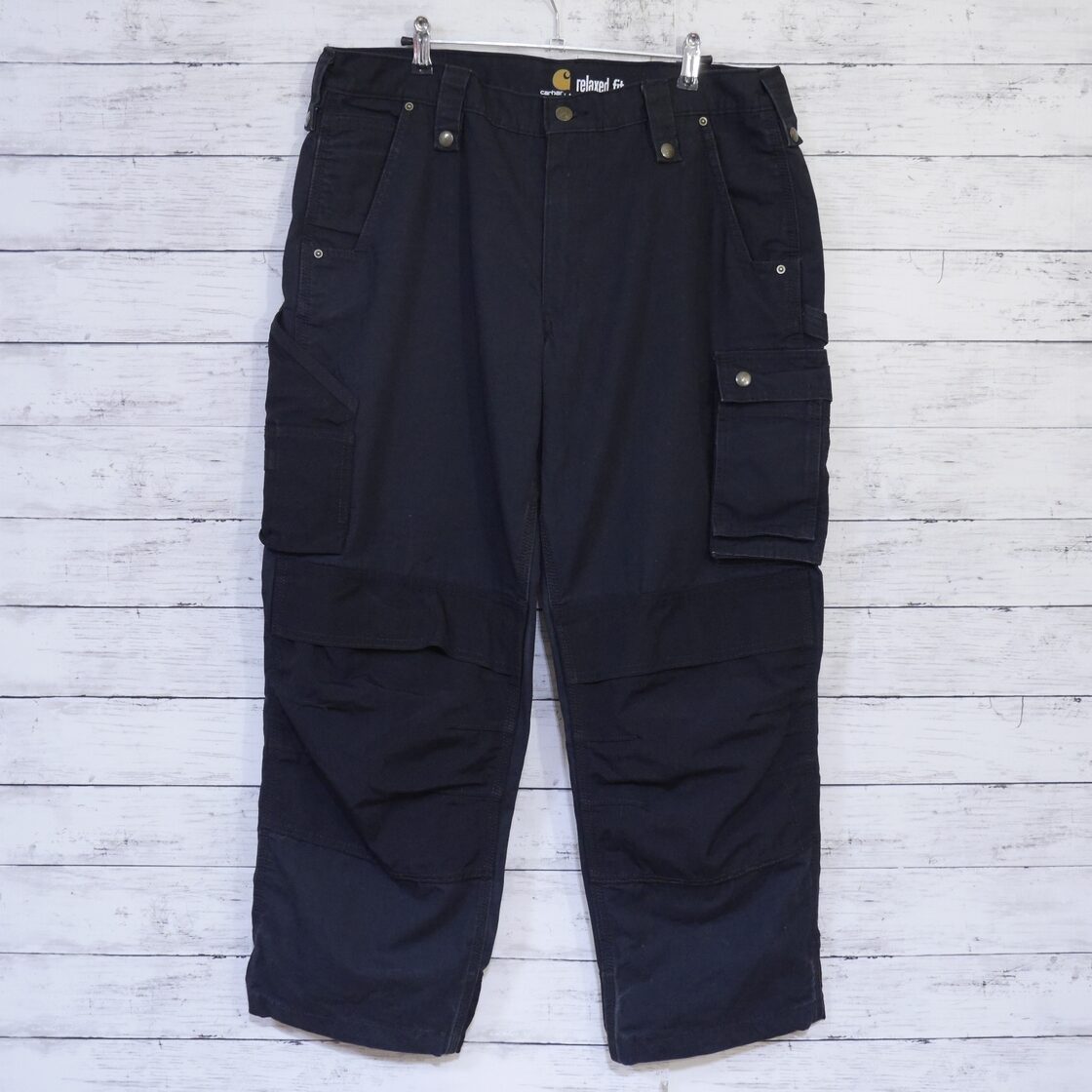 超レア カーハート Carhartt W38 L30 ブラック 黒 リップストップ 