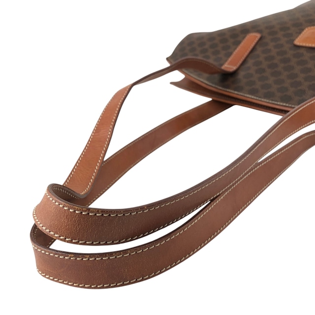 CELINE セリーヌ マカダム トートバッグ ブラウン ブラゾン型押し PVCレザー vintage ヴィンテージ オールド g7dsz6