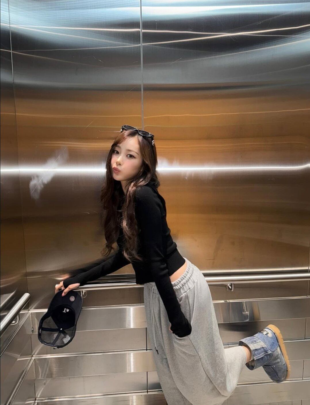 ☆aespa ジゼル 着用！！【DNSR】Crucial Baggy Bermuda Sweat