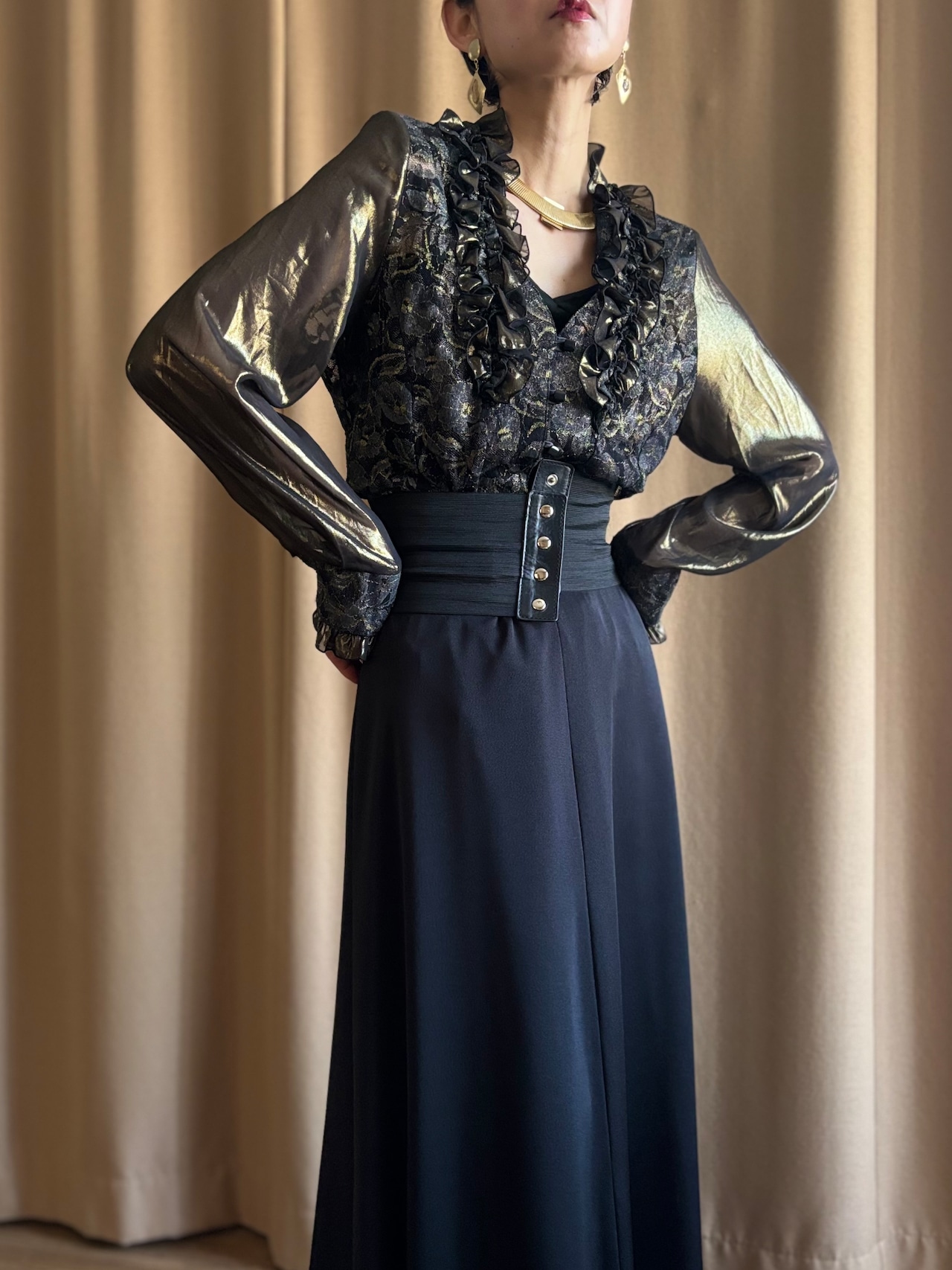 floral lace luxury sheer tops-5146-2