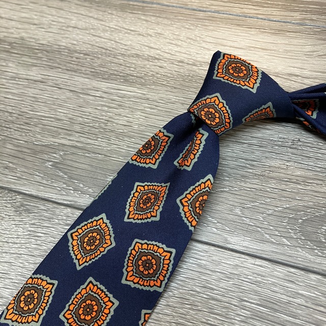 DRAKE’S 小紋 print SILK TIE