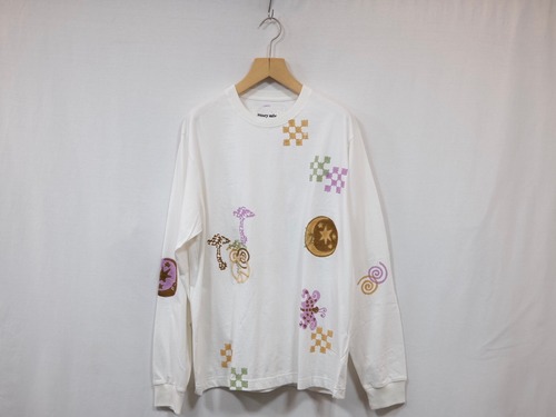 Story mfg”Grateful Tee LS ECRU SPIRAL TRIP”