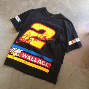 90’s MADE IN USA NUTMEG NASCAR Rusty Wallace プリントTシャツ USED