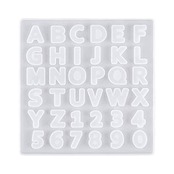 YFFSFDC シリコンモールド アルファベット 数字 レジン型 アクセサリー パーツ シリコン レジン ソフト モールド 樹脂 粘土 抜き型 英字 DIY 手作り ハンドメイド