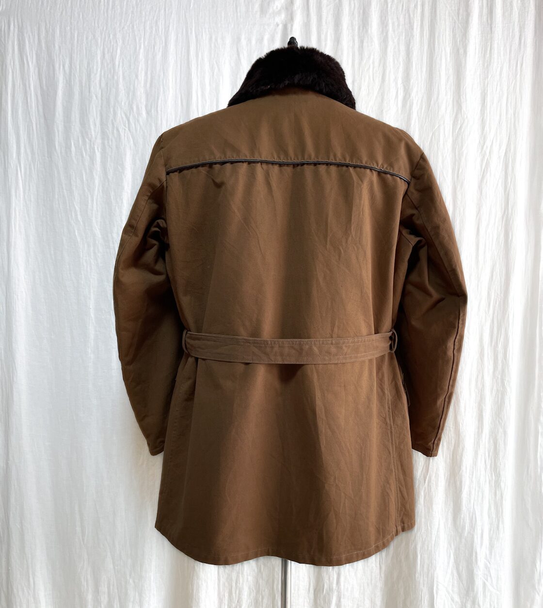 美品 60s 70s フランス ヴィンテージ キャンバス ムートンボア 