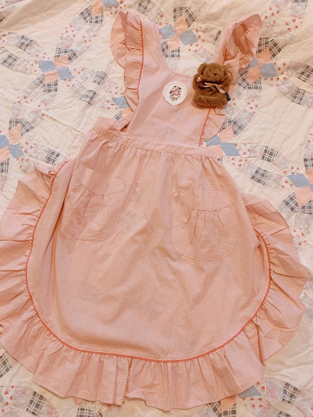 フリルエプロン♡くまブローチsetの画像