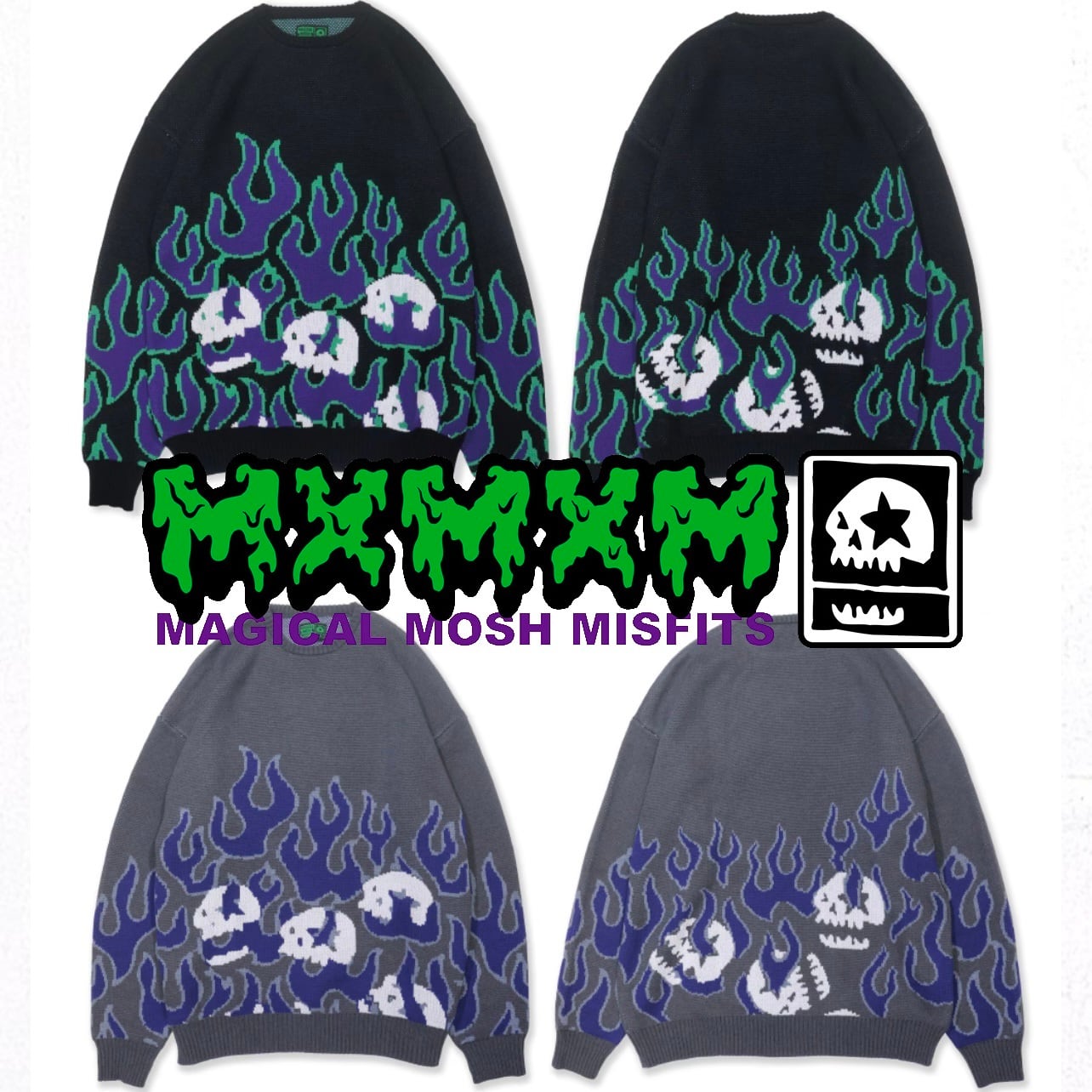 MxMxM 】FIRE SWEATER マジカルモッシュミスフィッツ マモミ セーター