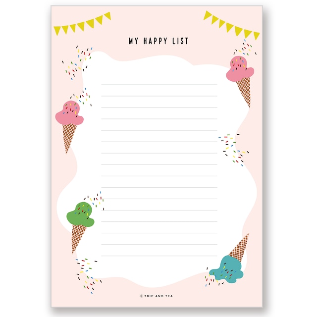 TRIP AND TEA 季節の壁掛けA4カレンダー