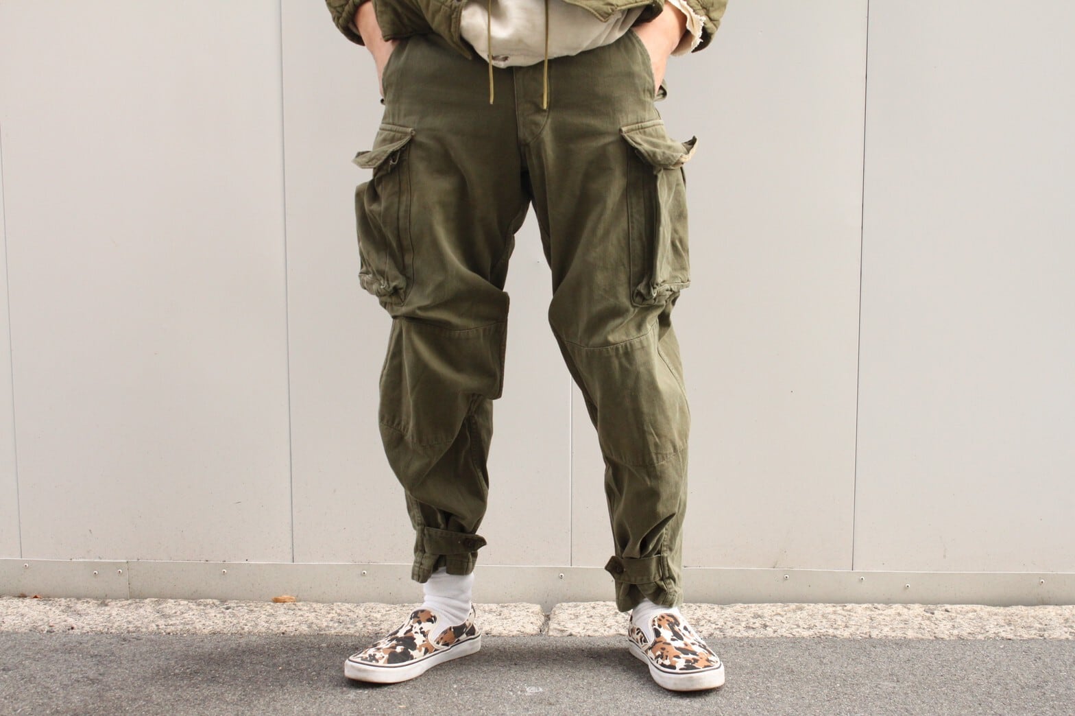 60'S FRENCH ARMY M-47 HBT 後期 60's French army M-47 後期 HBTフィールドパンツ 25