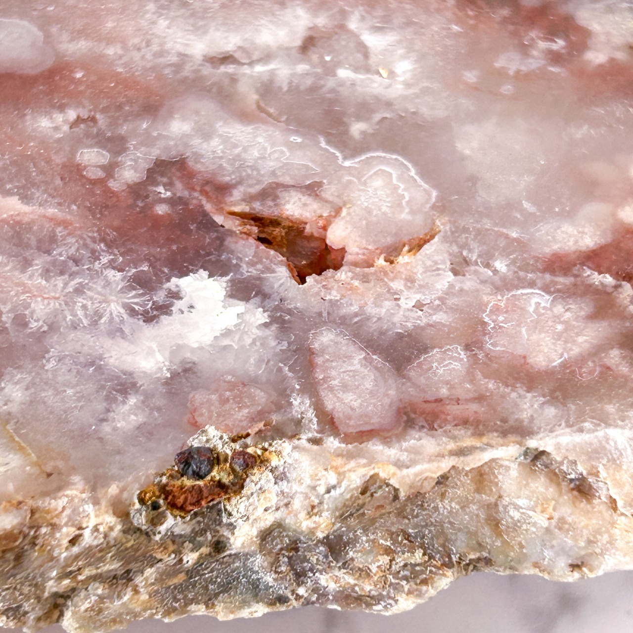 ピンクアメジスト・フラワーアゲート(桜瑪瑙) プレート