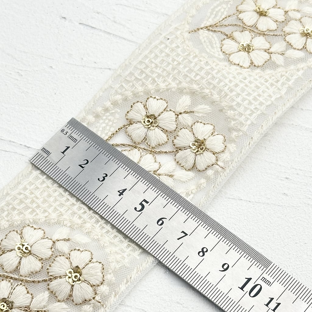 手芸素材・材料 【本日限定】インド刺繍リボン ロール販売 5個セット