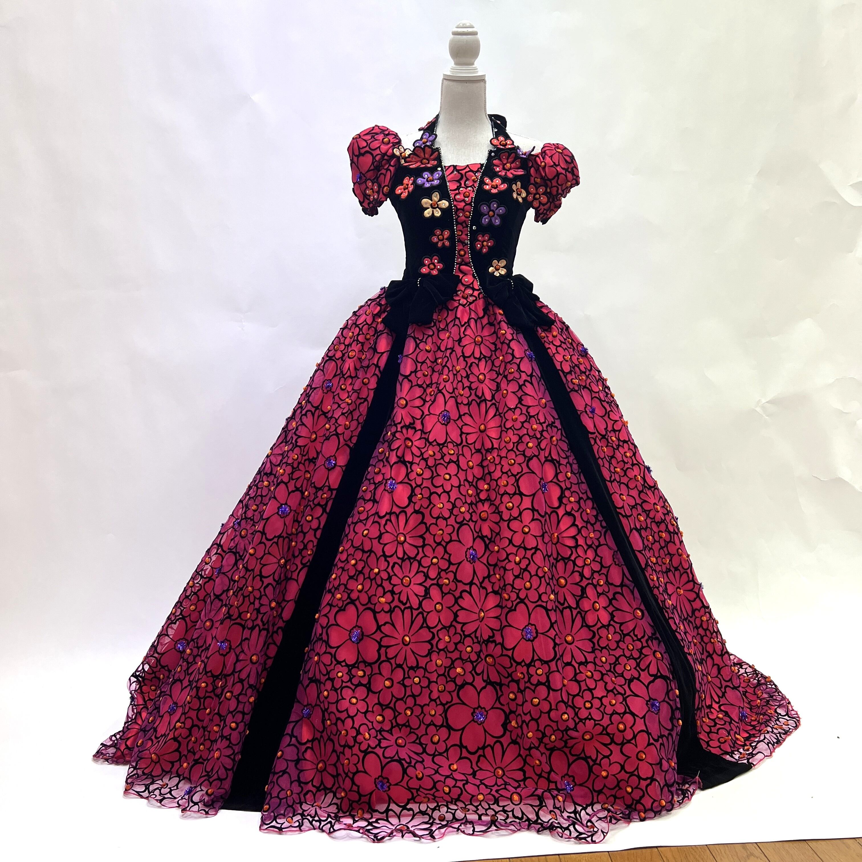 中古 カラードレス プリンセス ピンク 号数タグ不明 13号程度 C-351