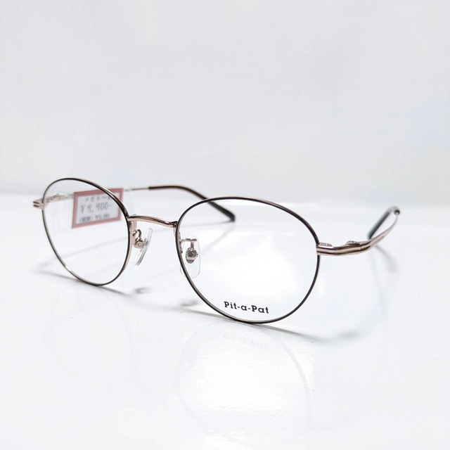 【Pit-a-Pat】ラウンドメタルフレーム　ピンクゴールド