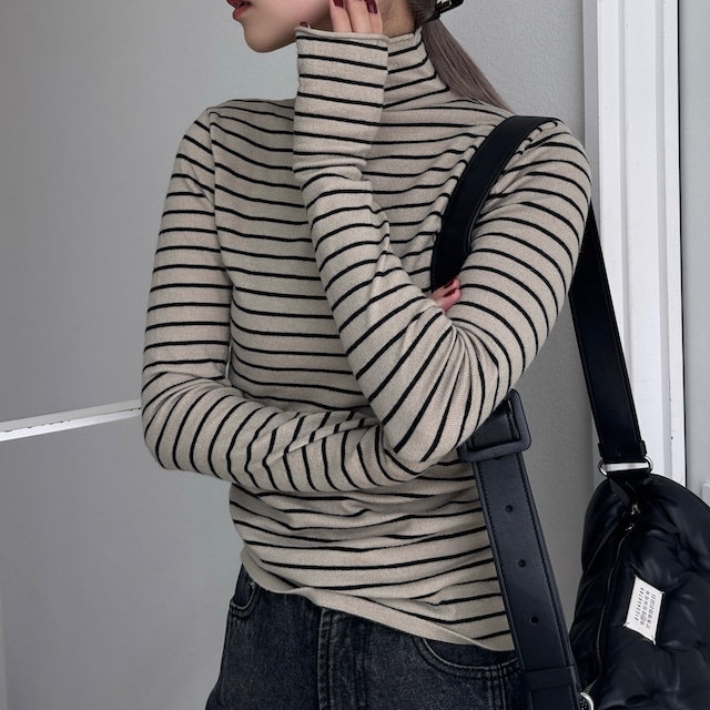 【予約：9月下旬入荷予定】2026くしゅモック指穴knit/ボーダー
