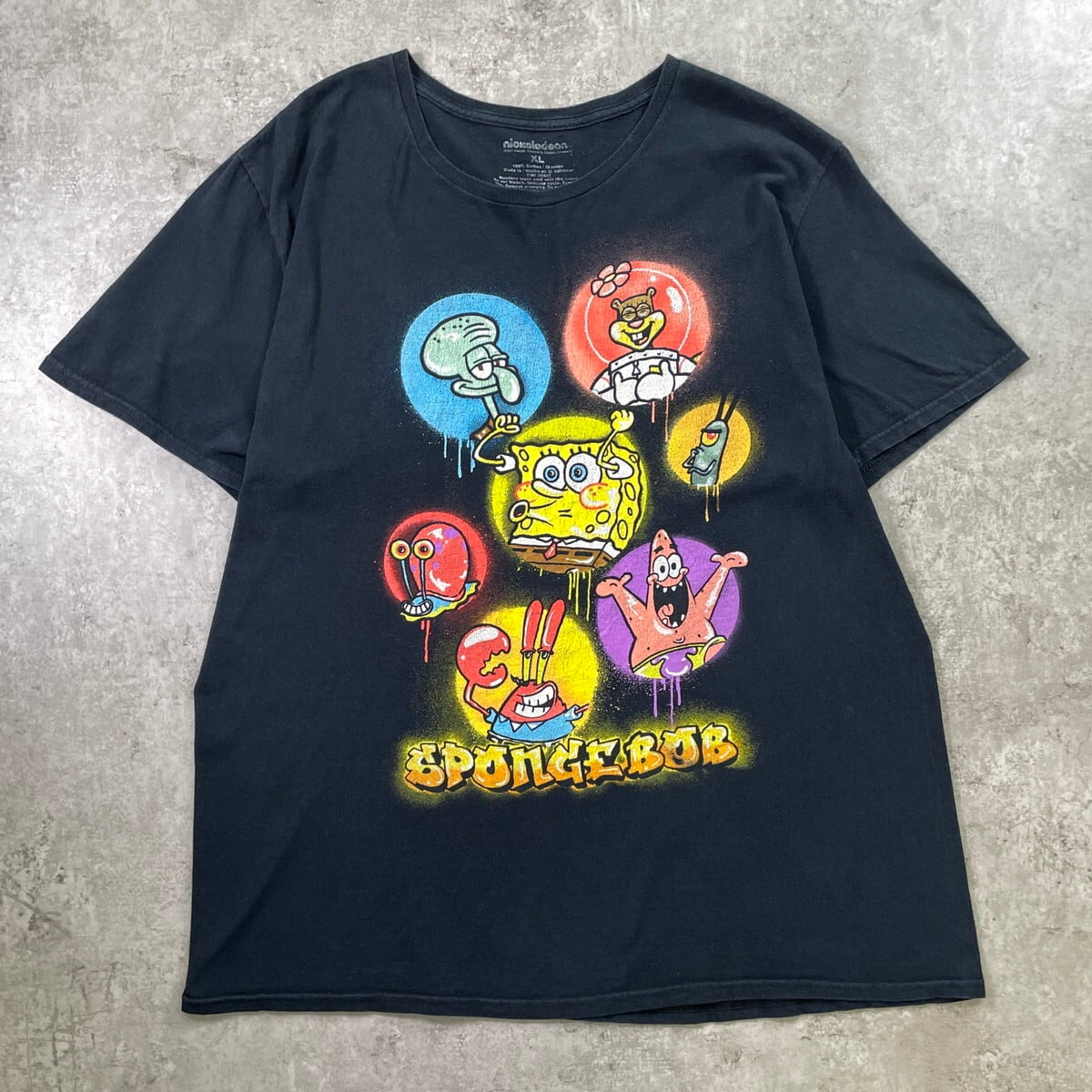 SPONGEBOB スポンジボブ キャラクタープリントTシャツ メンズXL 古着