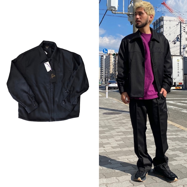 NEEDLES SPORT JACKET - PE/R/PU CAVALRY TWILL LARGE BLACK 99991