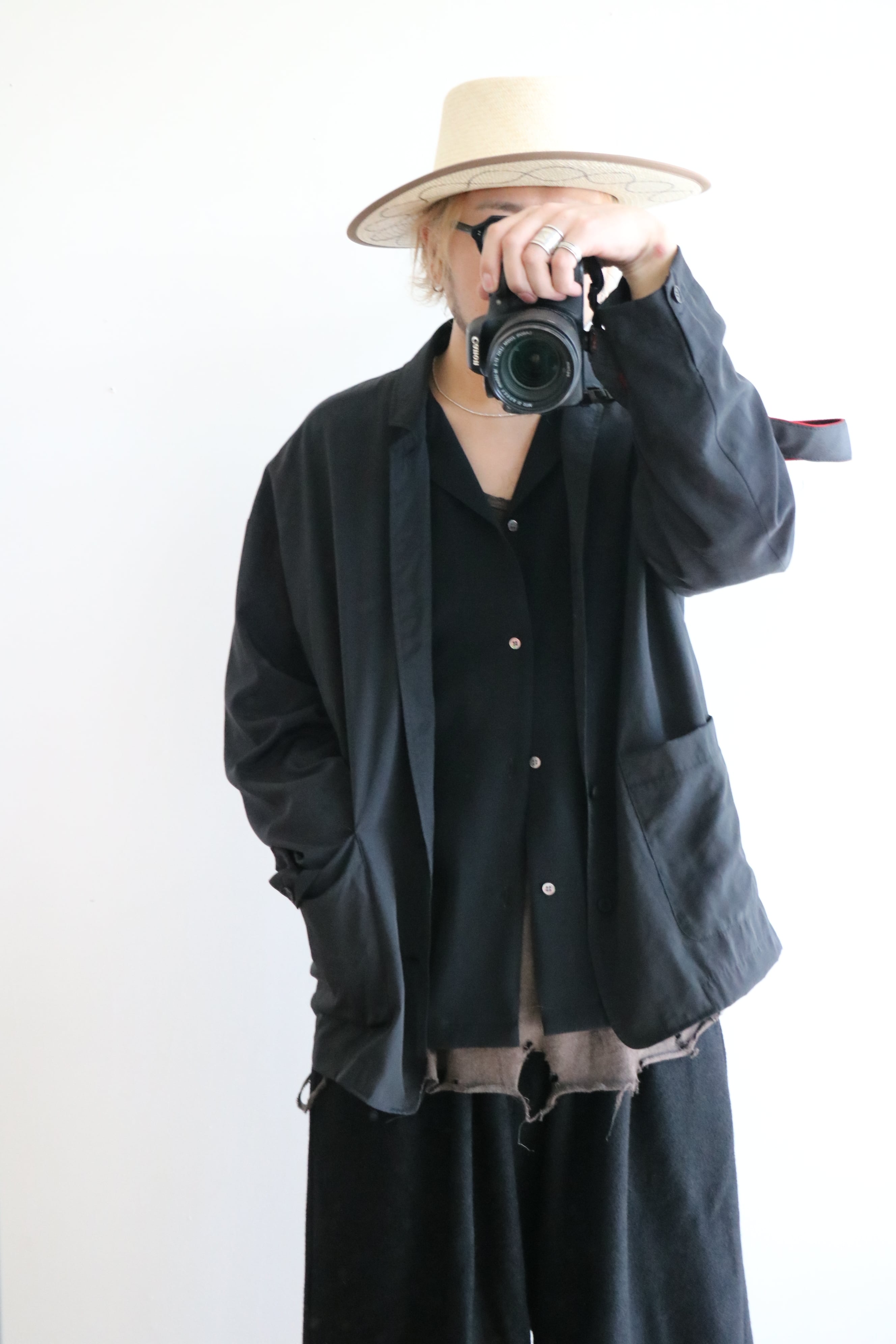 Blanc YM -Cupro Nylon Single Breasted JKT- / BL-26A-CNSJ / ブランワイエム キュプラ ジャケット