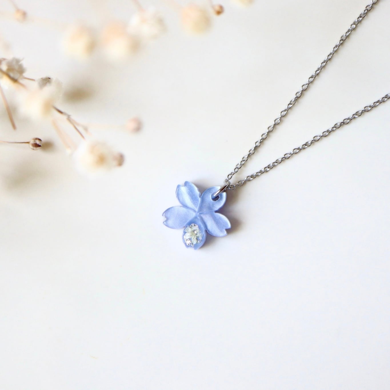 【ﾈｯｸﾚｽ】4/22抽選販売ｽﾀｰﾄ☆ 小桜日和 -青桜ver-