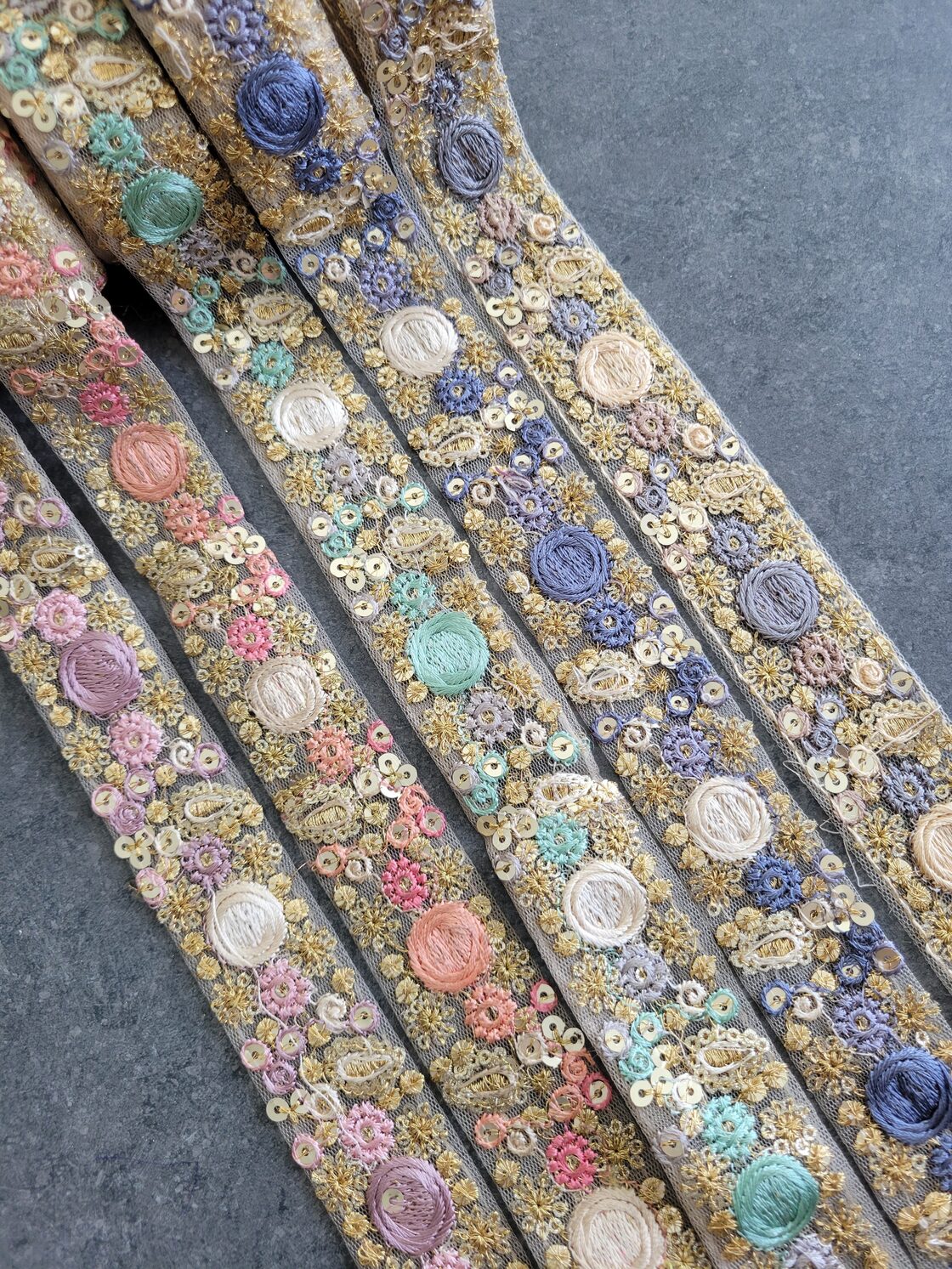 幅約3cm】インド刺繍リボン/カラー選択有り | Pay ID
