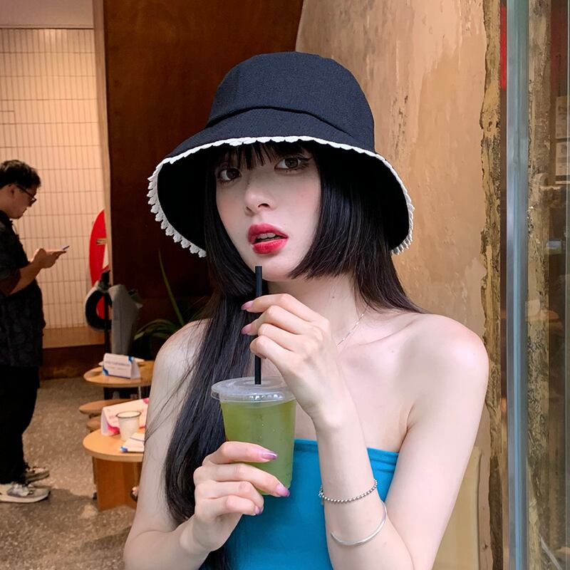 ブラックレースサマー 帽子 大人ガーリー スウィート キュート カジュアル 夏物 ブラック・アイド・ピーズ9100375140