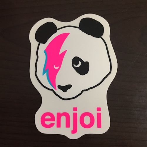【ST-112】Enjoi Skateboard エンジョイ スケートボード ステッカー Stardust Panda pink