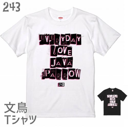 文鳥Tシャツ＃15　「パンクJAVASPARROW」