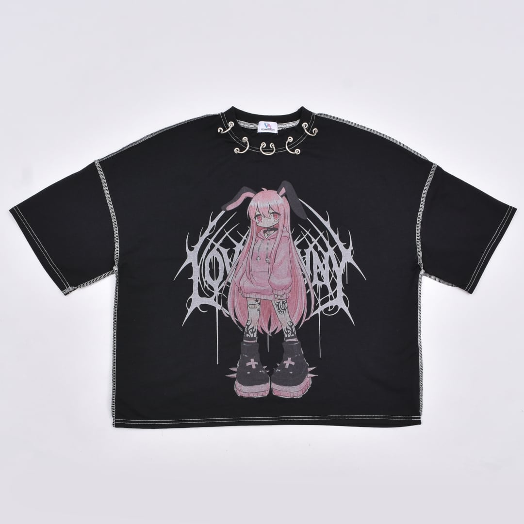 リング付き ウサGIRLステッチTシャツ | VOLCAN&APHRODITE 公式通販